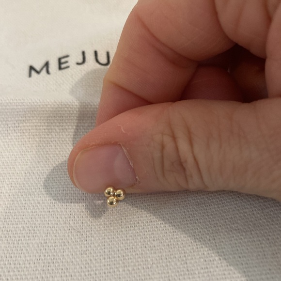 ❤️ HOST PICK ❤️ MEJURI Unisex 14k Spheres cluster flat back stud [single] - Picture 2 of 8